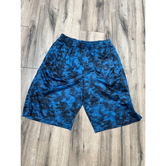Pro Player XL Blue & Black Camouflage Athletic Shorts - Picture 1 of 5